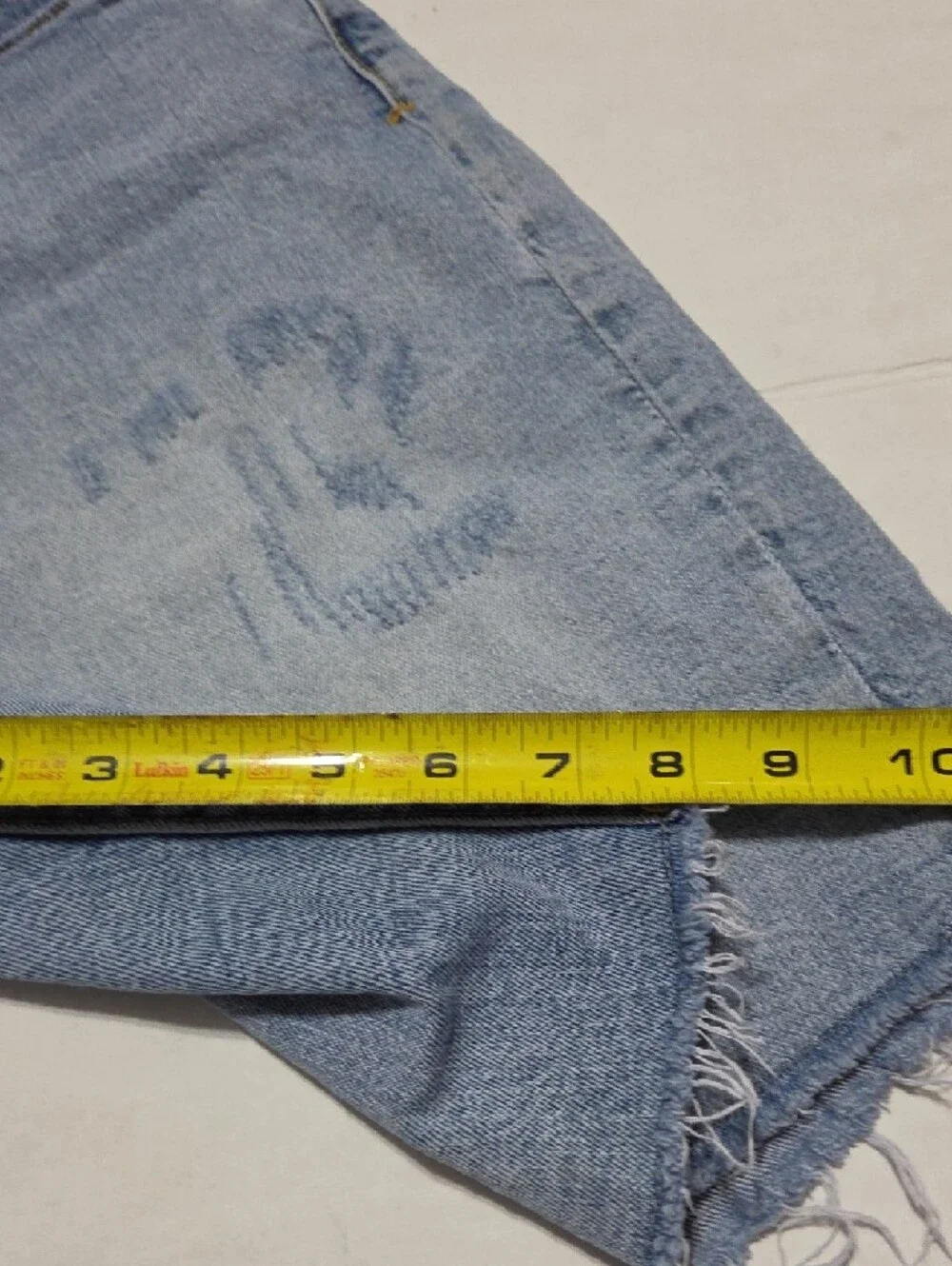 Anthropologie Light Wash Distressed Denim Cutoff Shorts - Picture 7 of 8